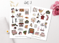 Preview: Mädchen Paris Sticker Set